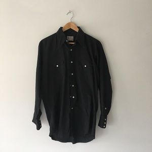 Vintage Men’s Western Black Cowboy Shirt